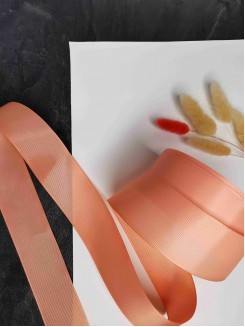 Лента репсовая 4см. (темно-персиковый №215)